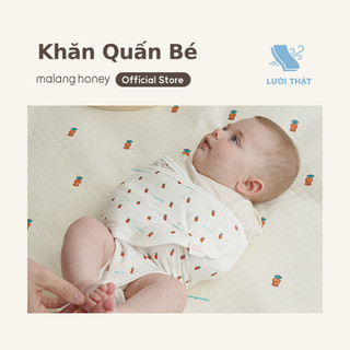   Malang Honey  Khăn Quấn Bé Sơ Sinh hữu cơ Hàn Quốc Loại Basic Suit  - Dạng lưới  Xuân Hạ Thu  