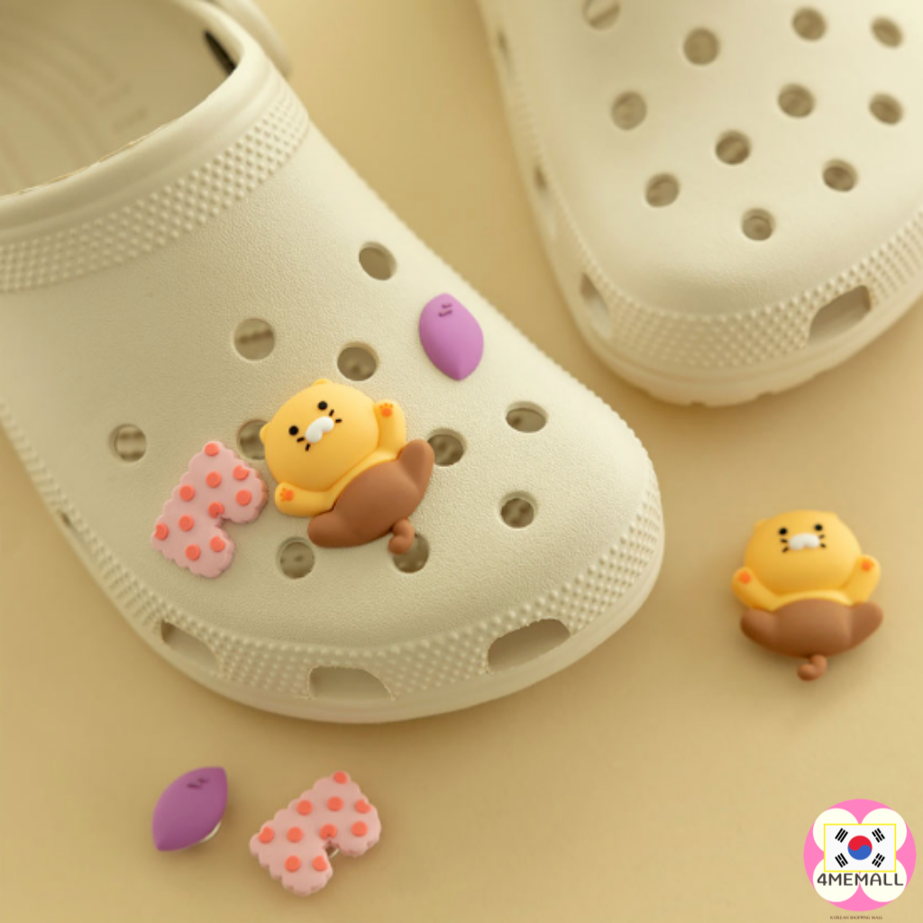 Kakao set 3 Phụ Kiện Trang Trí Giày Bằng Silicon Quyến Rũ ryan choonsik apeach