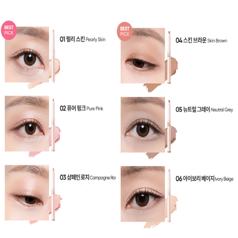 Bút phấn mắt Banila Co Mood On Eye Color Stick 0.8g 6 màu