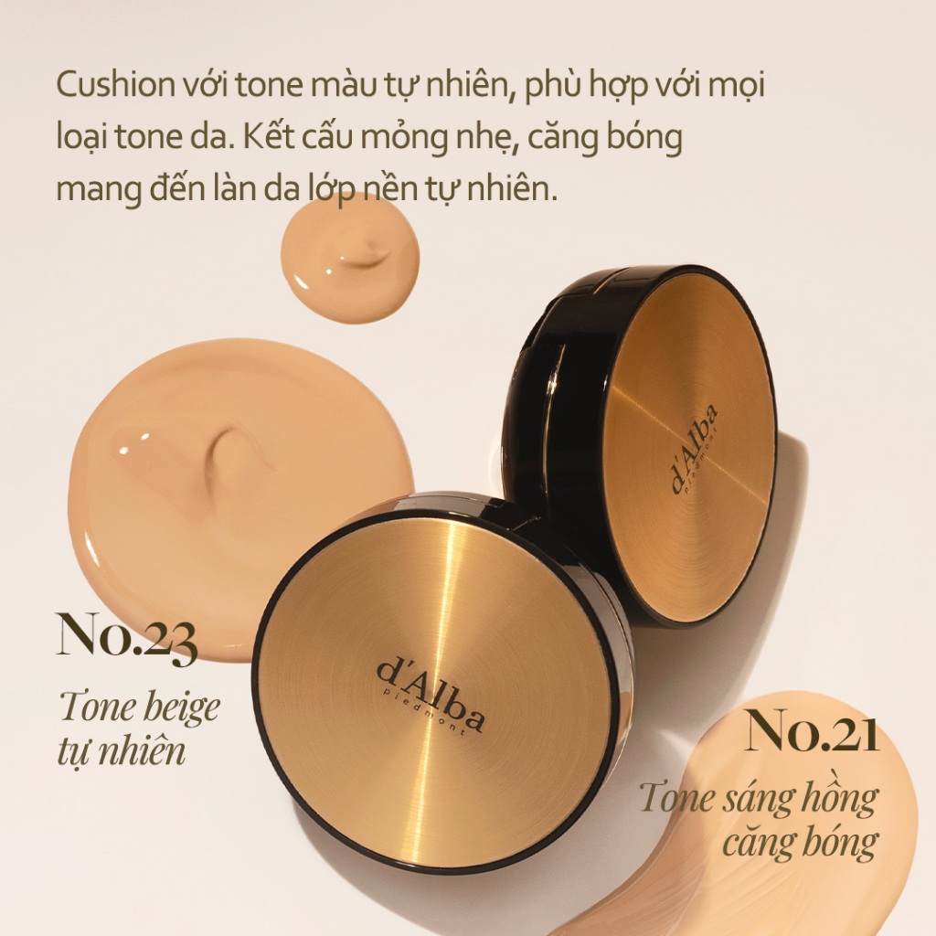 [d'Alba Official Store] Phấn nước che phủ căng bóng Glow-fit Serum Cover Cushion 15g