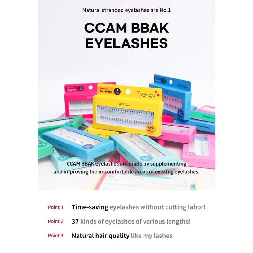 False Eyelashes Hộp Mi Giả 8,9,10,11,12mm  Keo Dán Lông Mi / Lông Mi Giả