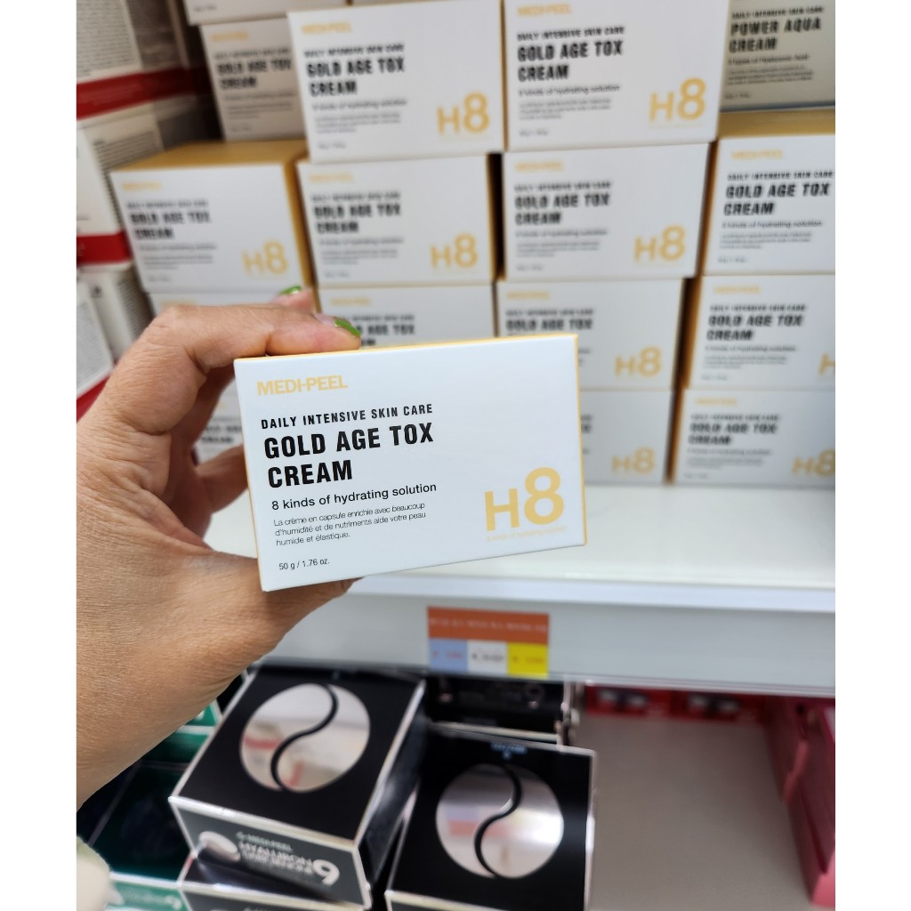 KEM DƯỠNG DA CAO CẤP HÀNG NGÀY MEDI PEEL GOLD AGE TOX H8 CREAM 50G