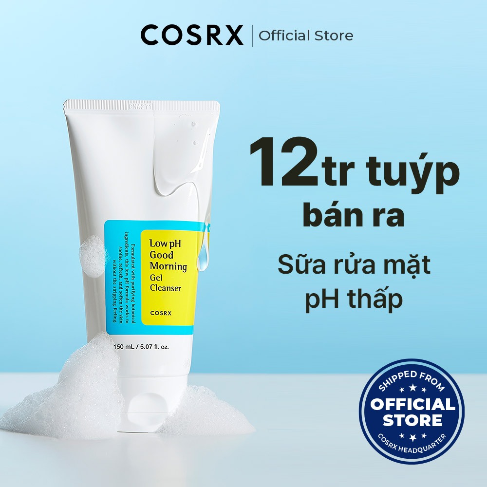 [Chỉ còn 70K sau khi áp voucher] Gel rửa mặt Cosrx Good Morning 150ml chiết xuất trà xanh độ ph thấp