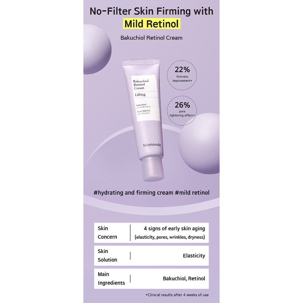 Mamonde bakuchiol Kem retinol  - Tăng Cường 95% Nguyên Chất