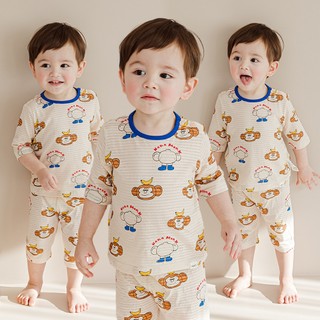 Cordi-i Bộ thun lửng cotton cao cấp cho bé Monkey Mong Three-quarter Pajamas (23SS)_CE219 chính hãng Cordi-i Hàn Quốc / Thời trang Xuân Hè Cho Bé