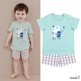 Cordi-i Bộ quần áo thun cotton thoáng mát cho bé trai bé gái Nemodino Kids Short T-Shirt Set (23SS)_CF154 chính hãng Cordi-i Hàn Quốc