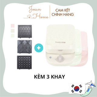 Máy kẹp nướng bánh 3 trong 1 đi kèm 3 loại khay nướng bánh sandwich/waffle/bánh cá phong cách Hàn Quốc cao cấp