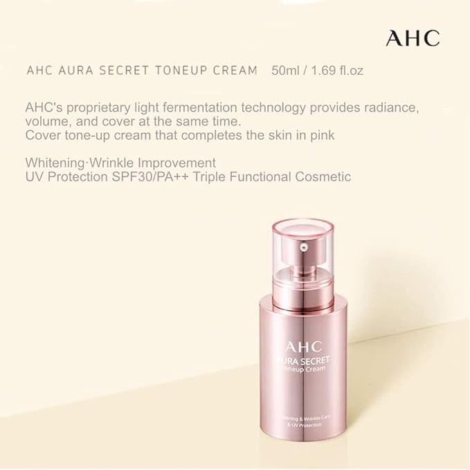 KEM DƯỠNG TRẮNG DA NÂNG TÔNG AHC AURA SECRET TONE UP CREAM SPF30/PA++