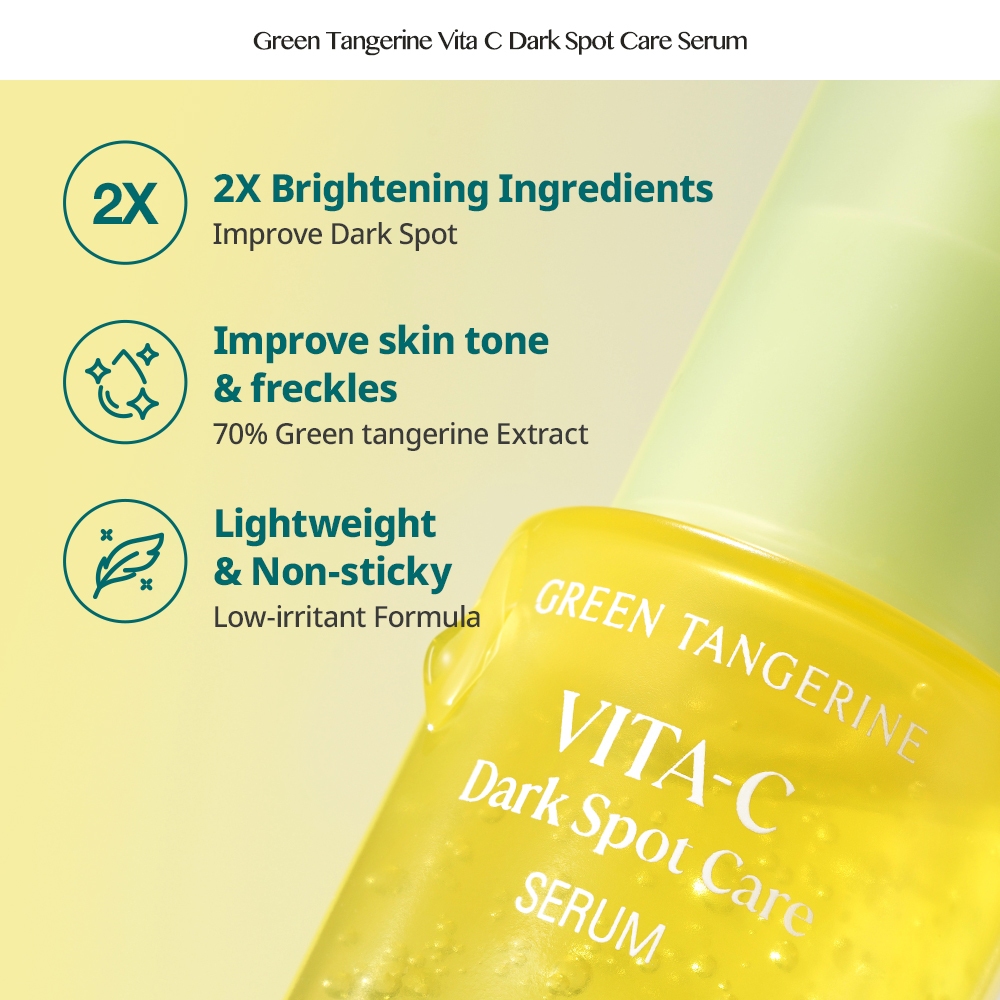 [GOODAL] Serum Green Tangerine Vita C Dark Spot Care 40ml chiết xuất quýt xanh giúp loại bỏ đốm đen hiệu quả |Sản phẩm được thiết kế đặc biệt để giúp làm mờ các đốm nâu và tàn nhang trên da một cách hiệu quả