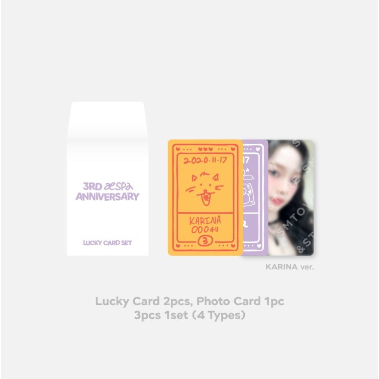 Aespa 3rd Anniversary Lucky Card Set