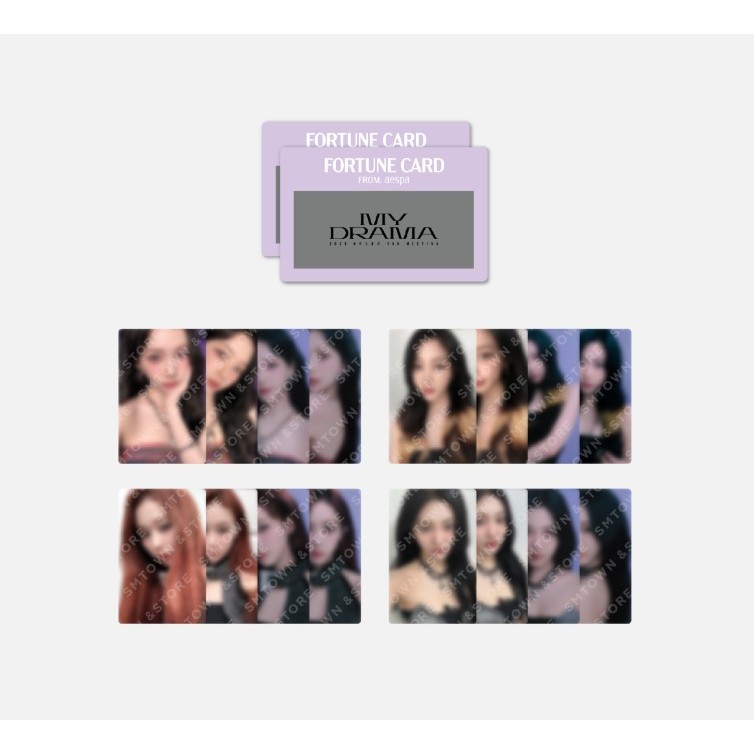 2023 aespa FAN MEETING  FORTUNE SCRATCH CARD SET
