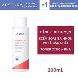 Toner cấp ẩm cho da mụn aestura theracne365 hydro active toner 200ml