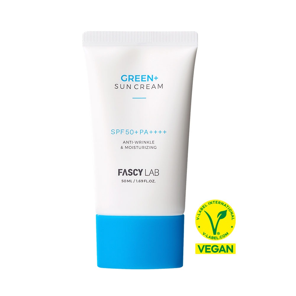 [FASCY LAB] Kem chống nắng Green + dành cho da dầu 50ml SPF50+ PA++++ / Kem chống nắng Hàn Quốc giúp kiểm soát bã nhờn, chăm sóc lỗ chân lông, dưỡng ẩm, chống tia cực tím và chống nhăn