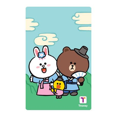 T-money line friends Thẻ Vận Chuyển Hàn Quốc cony sally choco
