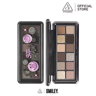 Bảng phấn mắt 3CE New Take Eyeshadow Palette phiên bản Smiley 9.5g | Official Store Eye Make up Cosmetic