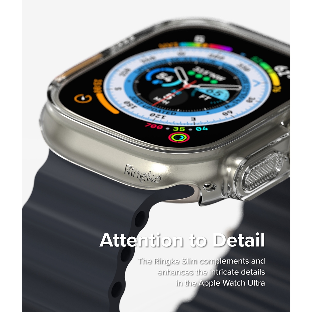 Ốp mặt đồng hồ RINGKE siêu nhẹ chống trầy xước thích hợp cho Apple Watch Ultra 2 Ultra