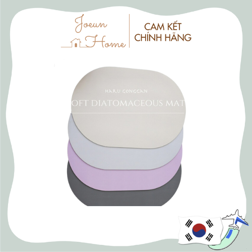 Thảm chùi chân làm từ tảo cát mềm mại - hút nước - chống trượt Hàn Quốc | HARU GONGGAN Haru’s Space Soft Diatomaceous Earth Mat