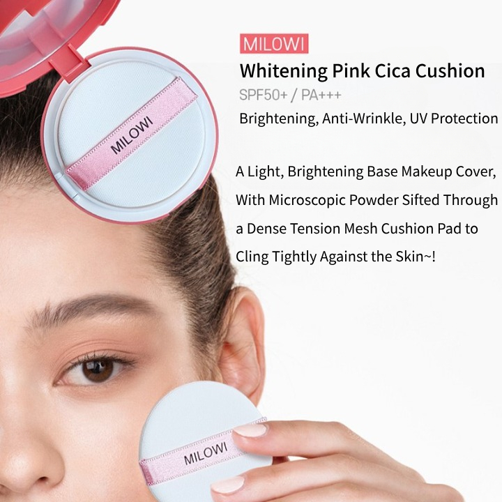 MILOWI Phấn Nước cica 10g SPF 50+ PA+++ Phấn Nền Trang Điểm Làm Sáng Và Dưỡng Ẩm Cho Da