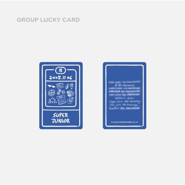SUPER JUNIOR 18th Anniversary Lucky Card Set