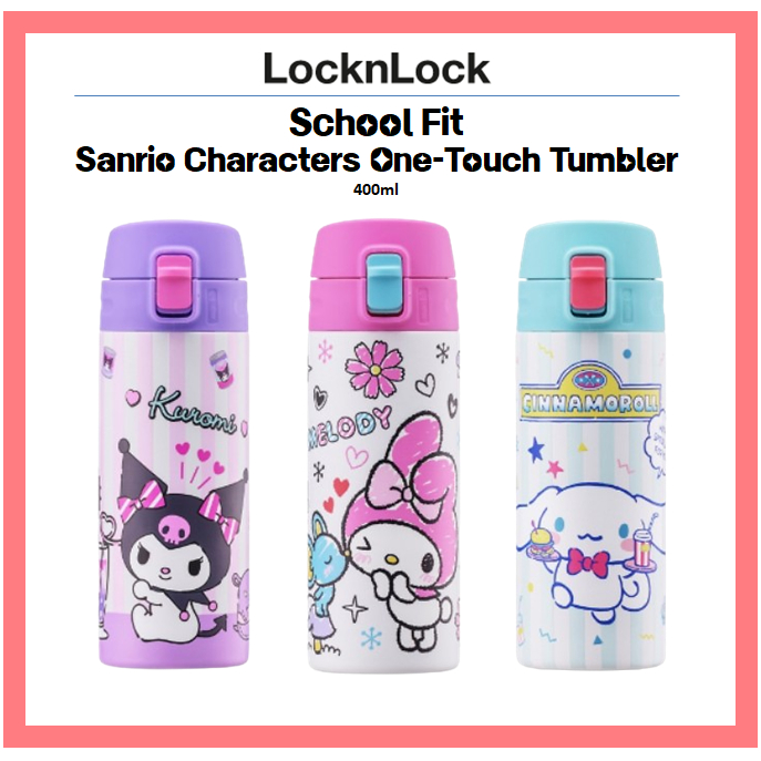 SANRIO Lock & lock Cốc Nước Một Chạm 400ml lhc3219 locknlock Cho Học Sinh