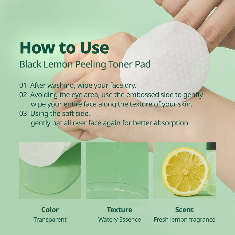 Black Lemon Peeling Toner Pad - 130ml