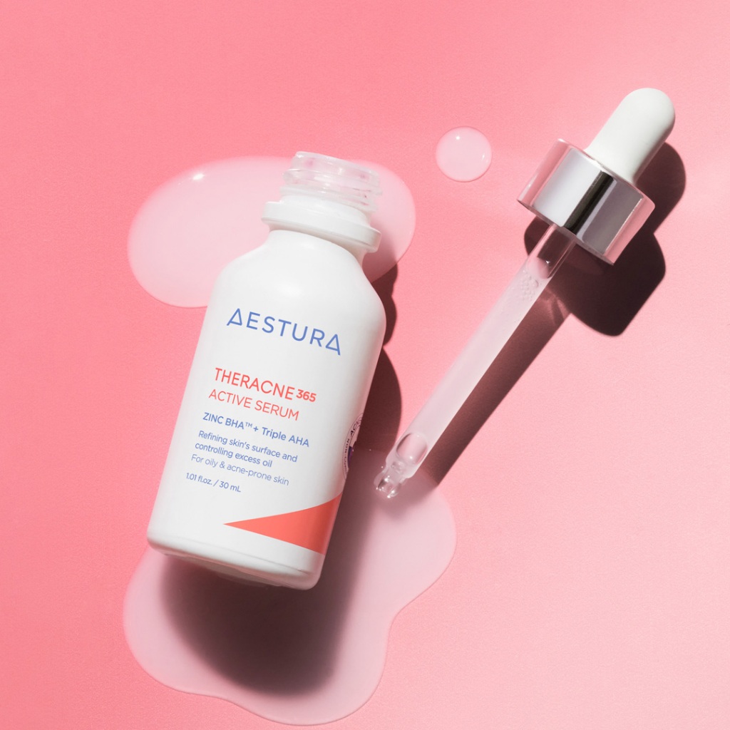 AESTURA Theracne 365 Active Serum Hỗ trợ giảm mụn 365 active 30ml / 7ml -zinc bha + Ba aha, Cho Da oliy & Mụn Trứng Cá