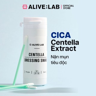 Tăm bông gạc ALIVELAB Centella dressing air swab 5ml/20ea tăm bông để nặn mụn