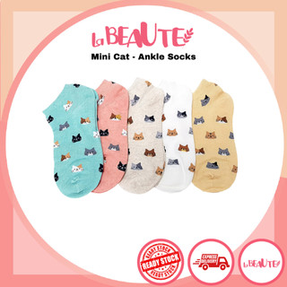1 đôi tất nữ mèo mini dễ thương hoạt hình kitty hàn quốc tất cotton mềm mại