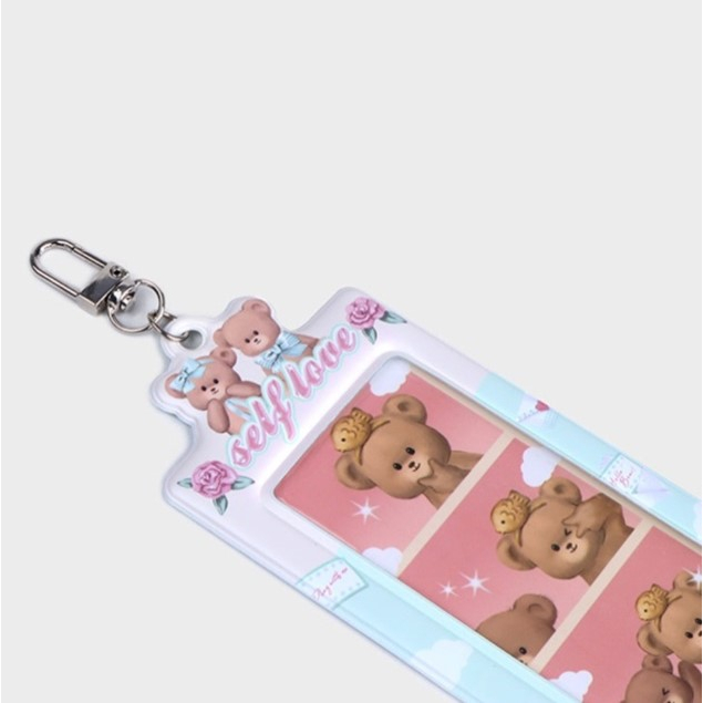 DAISO Móc Khóa Hàn Quốc / Hình 4 Cắt Hoa Cúc / Móc Khóa mini / Móc Khóa Hình Nhân Vật Gấu Và Búp Bê Dễ Thương