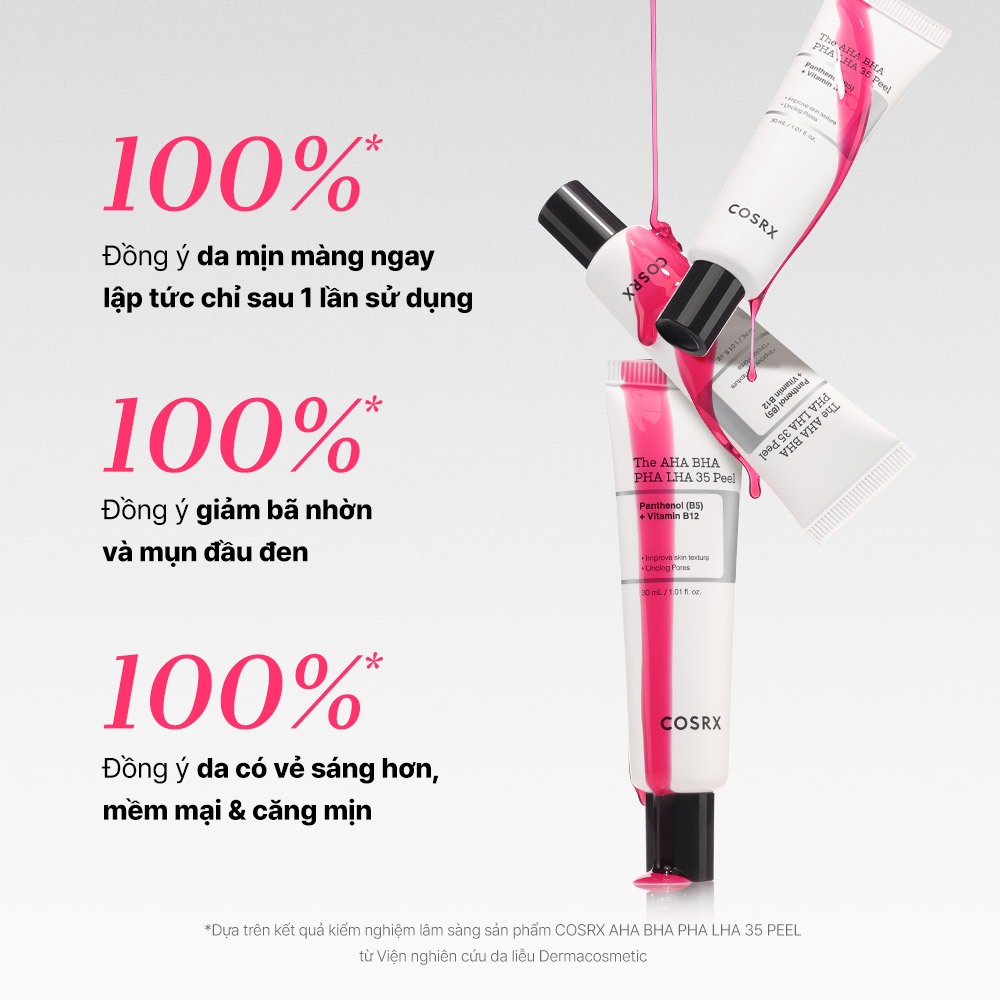 Tinh chất Peel da AHA BHA PHA LHA 35% - tẩy tế bào chết và tái tạo da mịn màng 30ml