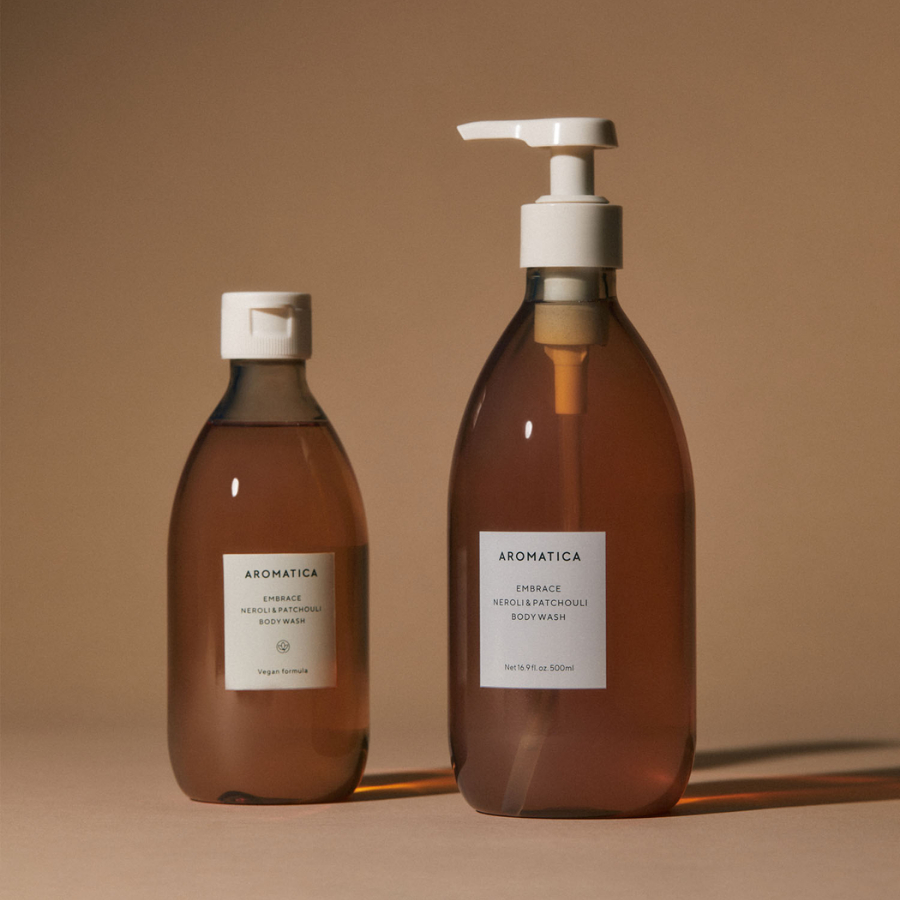 Sữa tắm thuần chay chiết xuất hoa cam Aromatica Embrace Body Wash Neroli & Patchouli 500ml