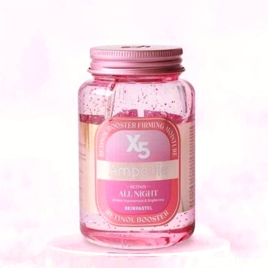 Tinh chất ủ trắng căng bóng da Ampoule X5 Retinol All Night Skinpastel 250ml