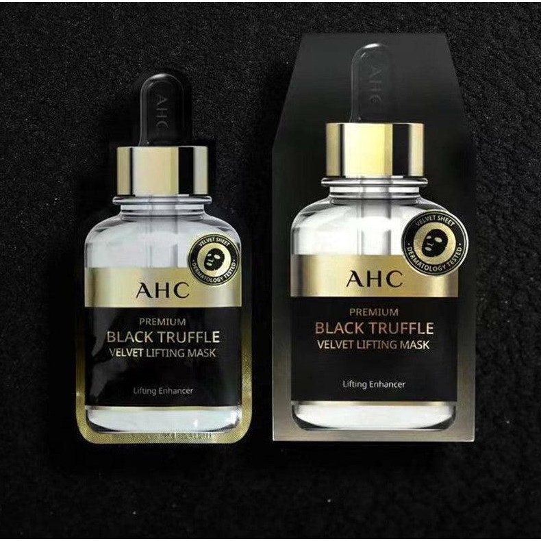 Mặt Nạ AHC Hàn Quốc  Premium Black Truffle Velvet Mask  30g x 5 Miếng