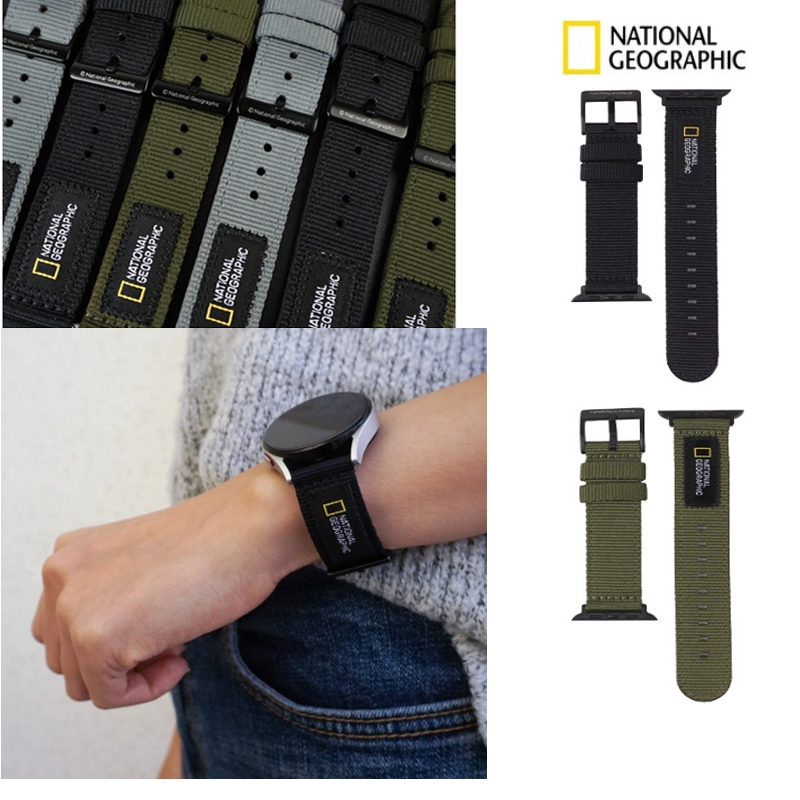 National Geographic {Galaxy Watch7 / 6 / 5 / 4 / Active} Dây đeo NATO 20mm 20mm {Đồng hồ (40 / 41 / 