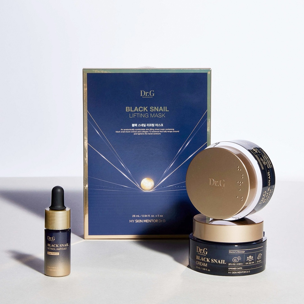 Dr.g Black Snail Toner / Nhũ tương / Retinol Ampoule 50ml / Cream 50ml / Prestige SET - Total Anti-Aging, Elastic Boosting