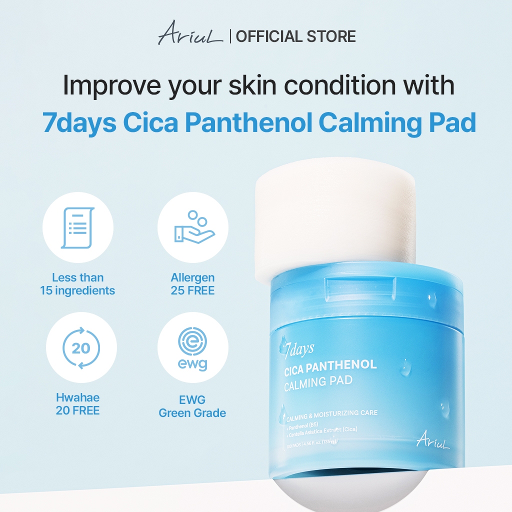 [Ariul Official] 7Days Cica Panthenol Calming Pad  (ARSD259)A