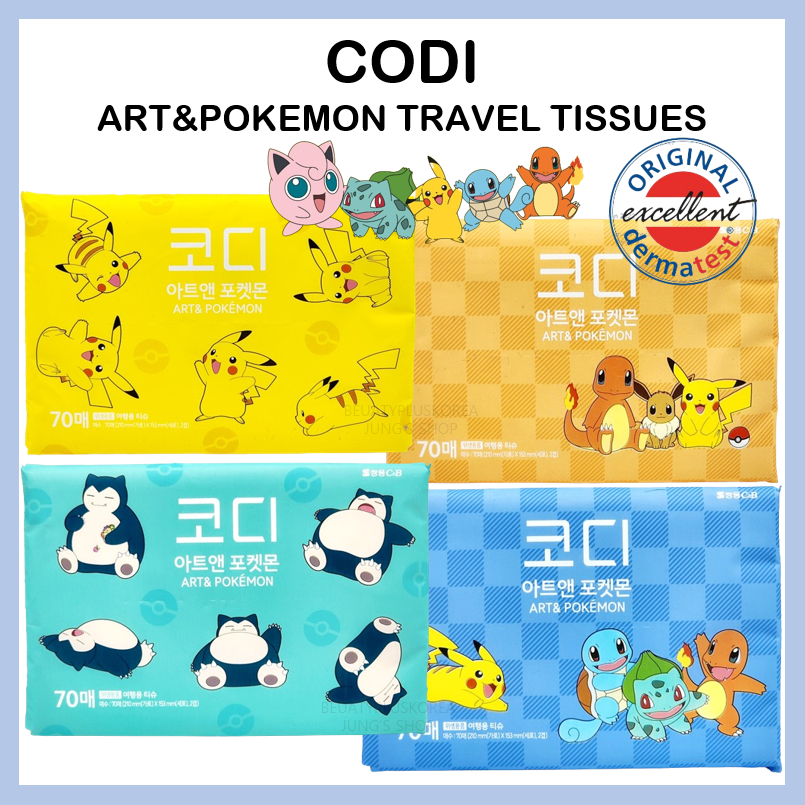 Codi ART & POKEMON Khăn Giấy Du Lịch 1 Gói Madeinerea
