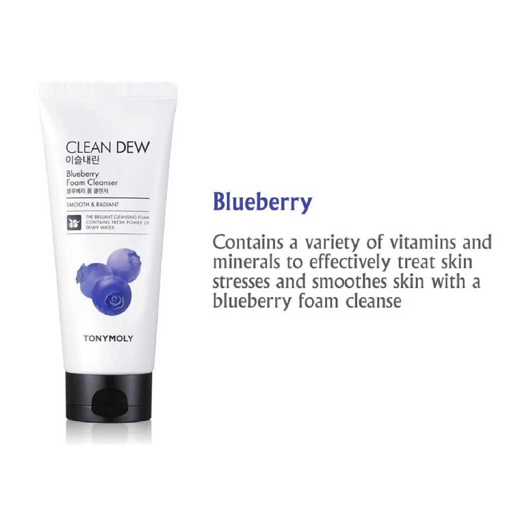 Sữa Rửa Mặt Tạo Bọt Làm Sạch Sâu Tony Moly Clean Dew Foam Cleanser 180ml