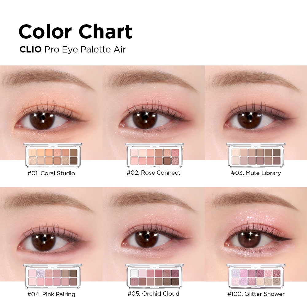 Bảng Phấn Mắt clio pro 5 Màu Trọng Lượng 7.2g