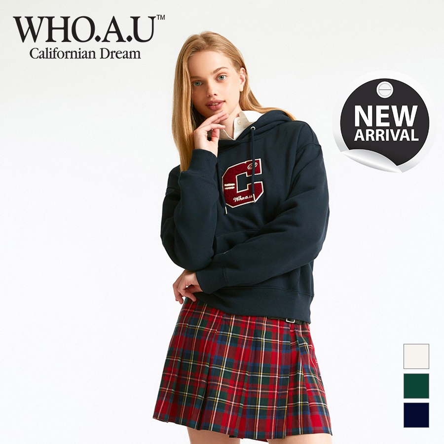 Áo Hoodie WHO.A.U WHMHD4T22F Women's Boucle Cropped Hoodie form Women (Fleece-lined)