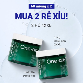  Miếng Bông Đắp Toner Hàng Ngày Dịu Da Giảm Mụn ONE DAY'S YOU Help Me! Dacto Pad (60 Miếng x 2)