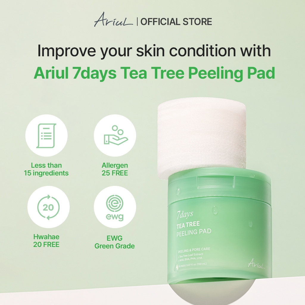 [ Ariul Official ]  7Days Tea Tree Peeling Pad (ARSD261)A