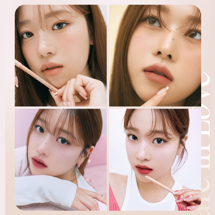 CLIO  set Chì Kẻ Viền Môi Và Lược Chải Màu Nhung chiffon | Bút Kẻ Đường Viền Môi Trên Môi