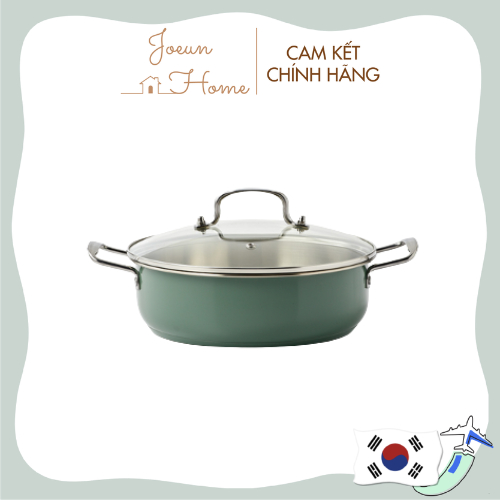 Nồi lẩu đáy từ bằng thép không gỉ màu xanh 26cm Gamseong