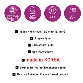 Codi ART & POKEMON Khăn Giấy Du Lịch 1 Gói Madeinerea
