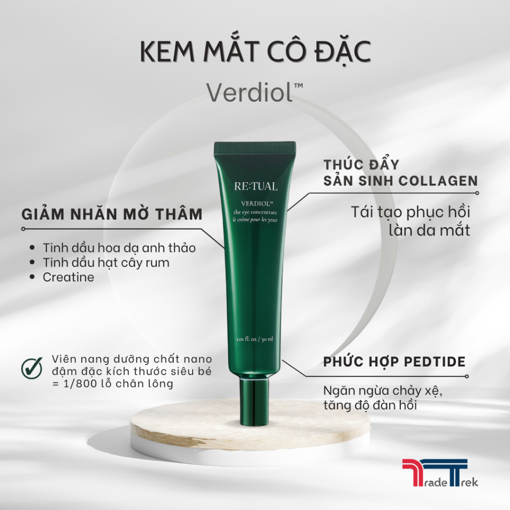 Kem Dưỡng Da Mắt Cô Đặc Retual Verdiol™ 30ml - Siêu Dưỡng Chất Ngăn Ngừa Chảy Xệ