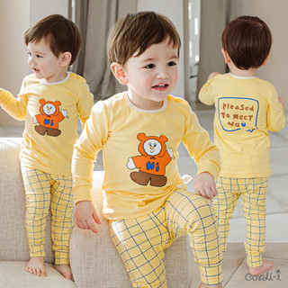 Cordi-i Bộ thun dài tay cao cấp cho bé High Bear Single Spandex Pijamas (23SS)-AB208 Bộ quần áo thời trang bé trai bé gái chính hãng Cordi Hàn Quốc
