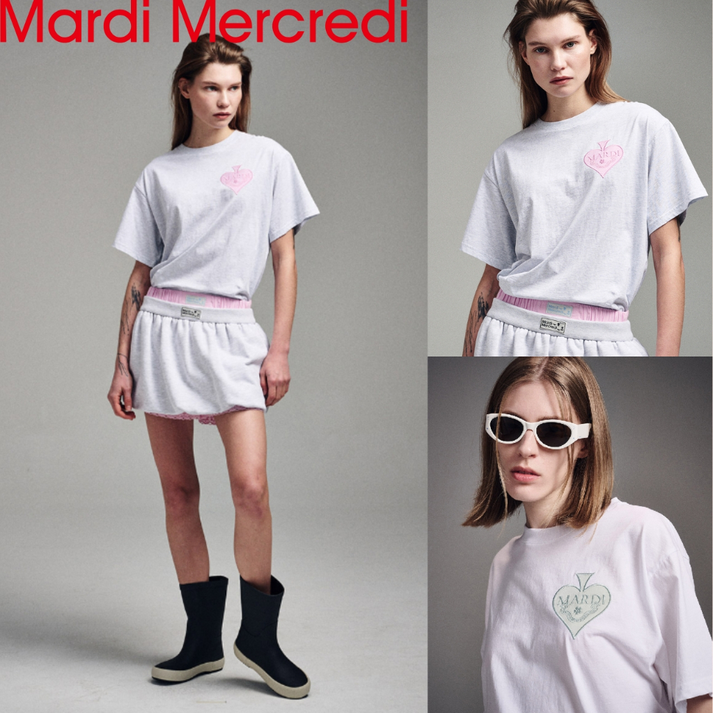 [MARDI MERCREDI] ÁO THUN SATIN SPADE _ 2 màu / 100% sản phẩm KR chính hãng / vận chuyển nhanh từ KR