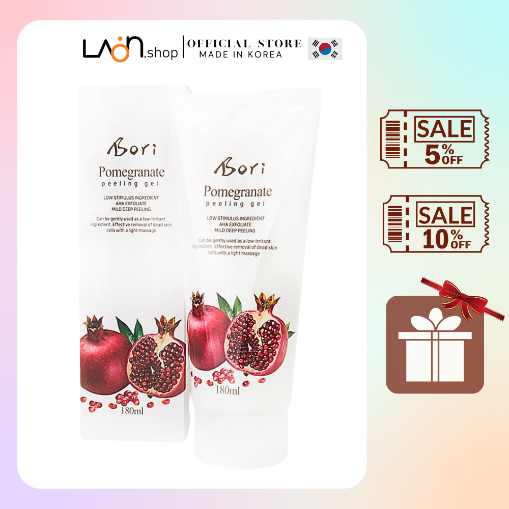 Tẩy tế bào chết , ngừa lão hóa , làm trắng da chiết xuất lựu Bori Pomegranate Peeling Gel 180m
