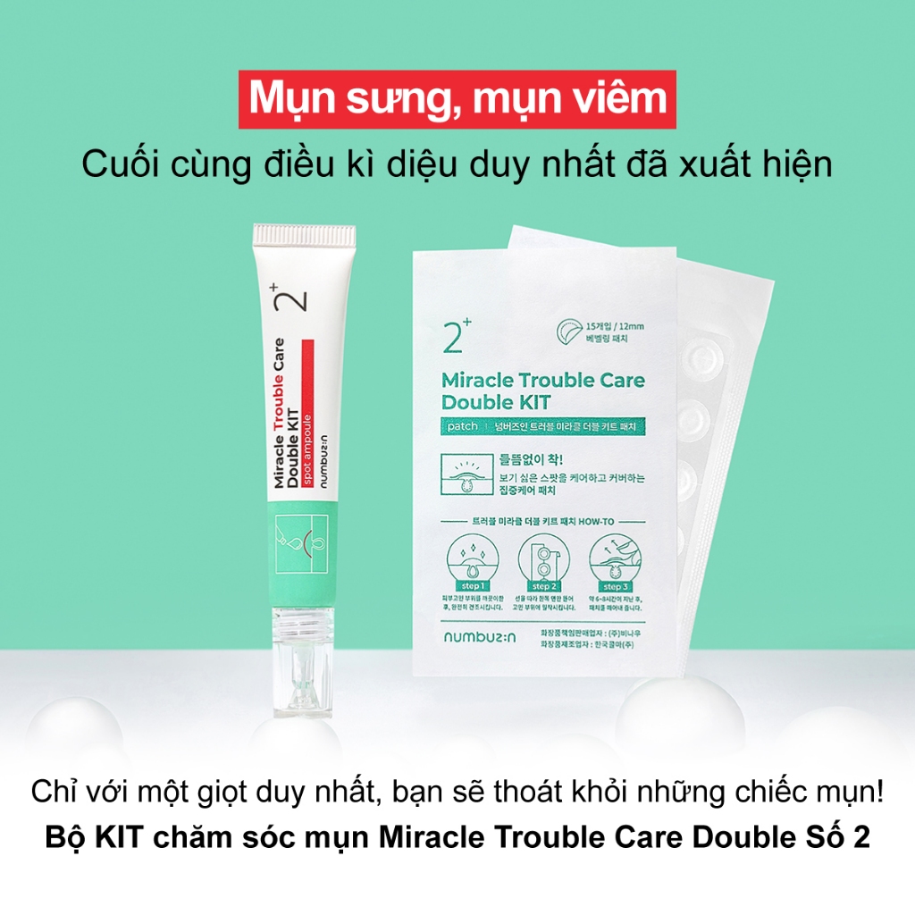 Numbuzin KIT chăm sóc da mụn Số 2